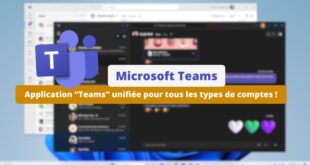 Windows - Application Teams unifiée pour tous les types de comptes