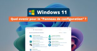 Windows - Avenir du Panneau de configuration - Août 2024