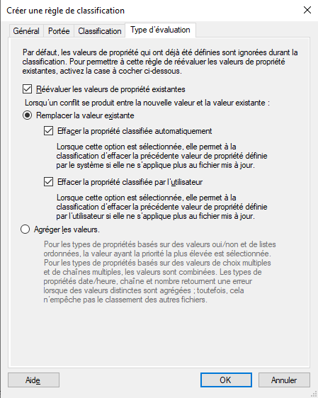 Classification FSRM - Créer une règle - 6