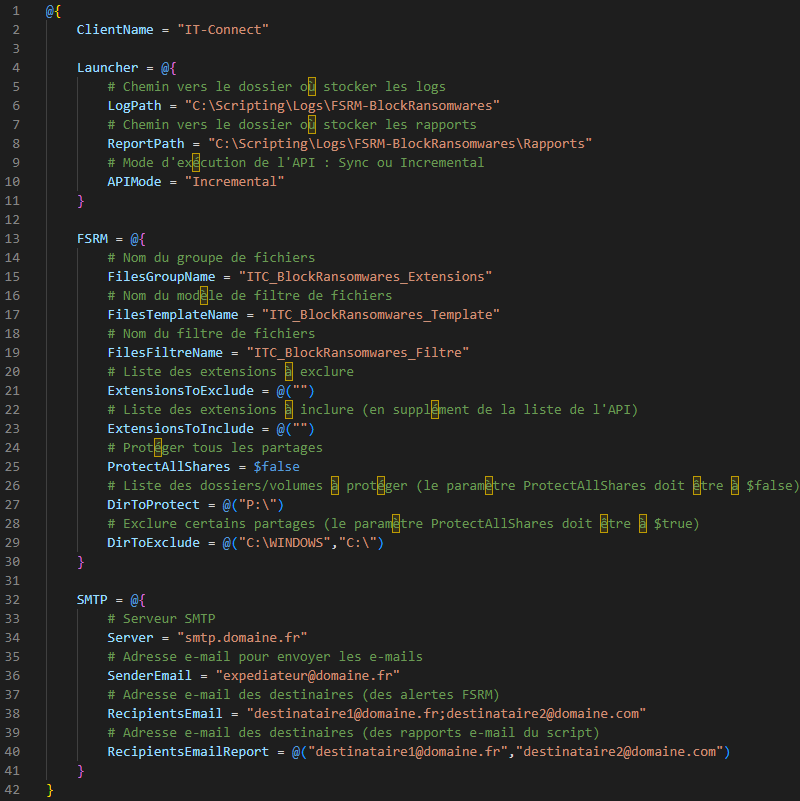 BlockRansomwares - Fichier de configuration complet
