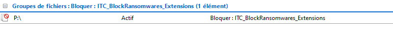 FSRM - Bloquer ransomware - Exemple