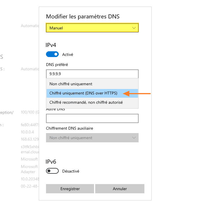 Windows Server 2022 - Définir un DNS chiffré (DoH)