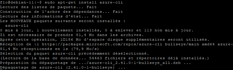 Installer Azure CLI sur Linux - Debian