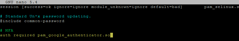 SSH MFA - Configuration de PAM