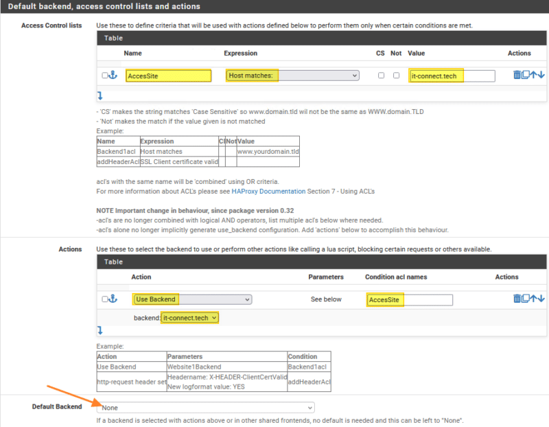 PfSense - HAProxy Backend