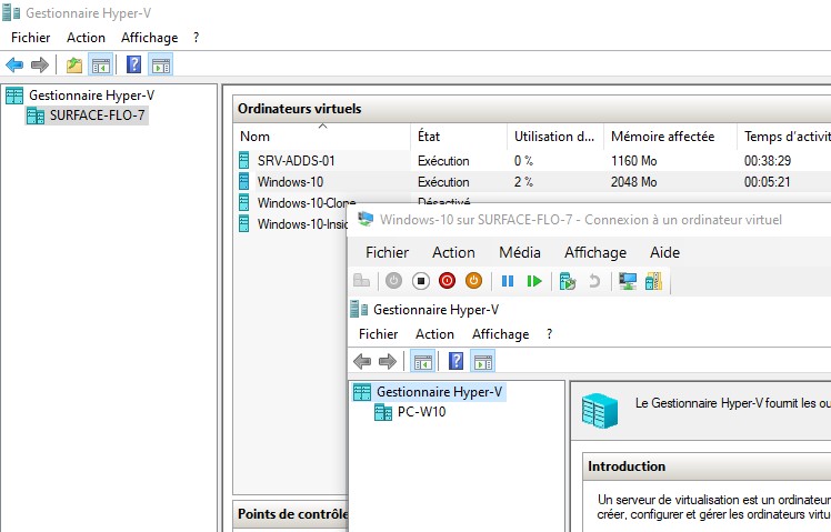 Hyper-V dans VM Hyper-V