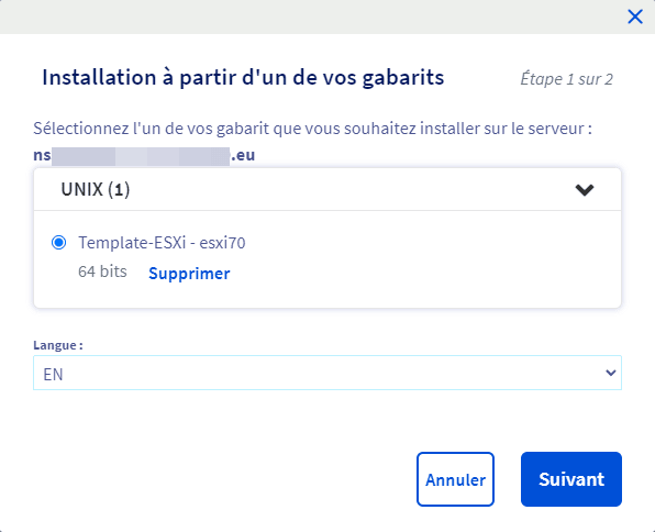 OVH - Gabarit serveur dédié