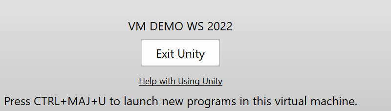 VMware Workstation ou Player - Mode Unity - Etape 4