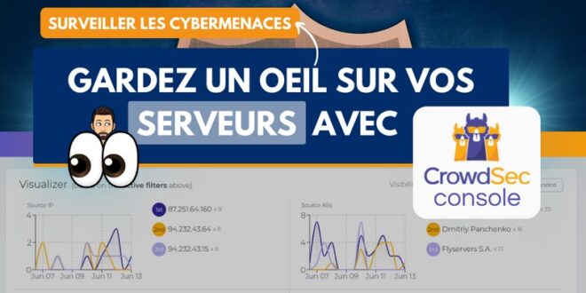 Surveillez les cybermenaces sur vos serveurs avec la console CrowdSec