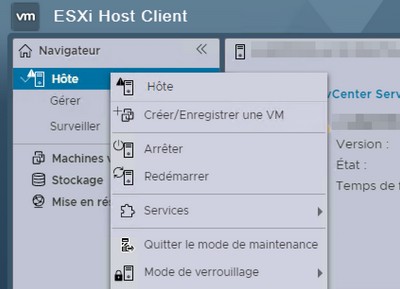 VMware - Quitter le mode maintenance