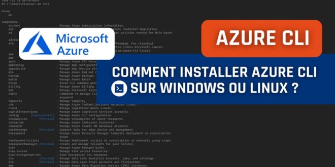 Tutoriel installation Azure CLI Windows Linux