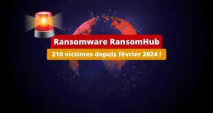 Ransomware RansomHub - 210 victimes depuis février 2024