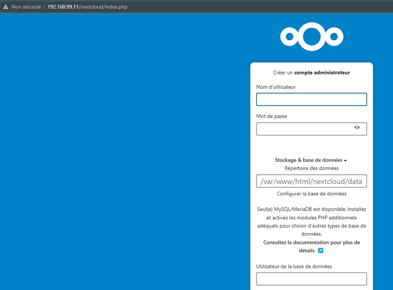 Installer Nextcloud sur Debian 11 - Etape 1