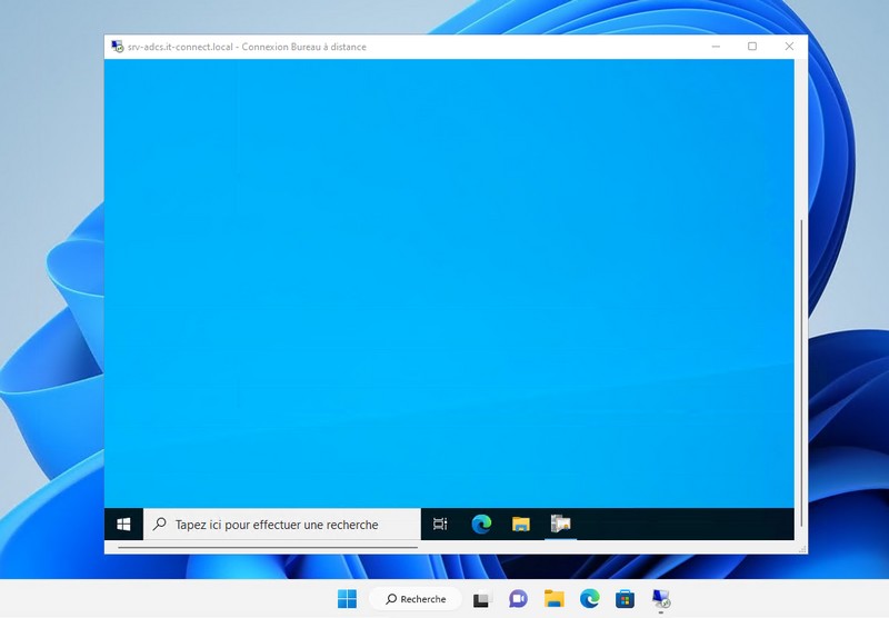 Exemple de connexion Bureau à distance