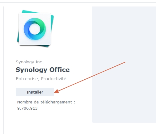 Installation de Synology Office