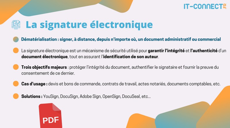 Signature électronique c'est quoi